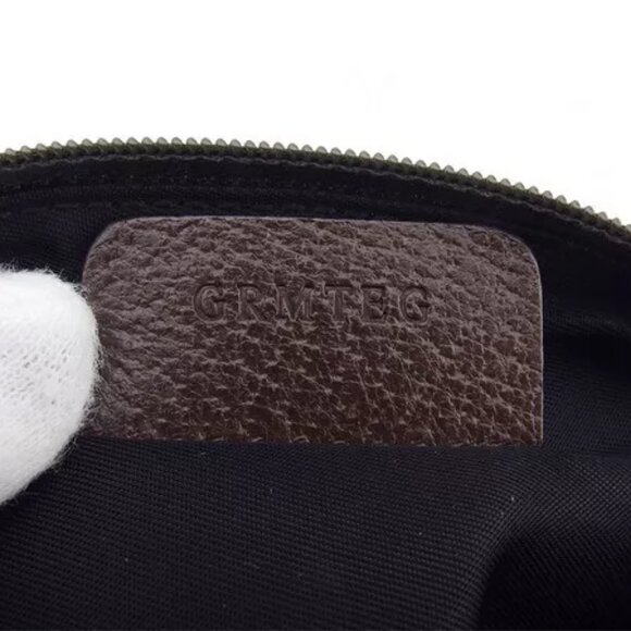 BVLGARI Pouch Logomania Canvas x Leather Authentic Used - Picture 6 of 8